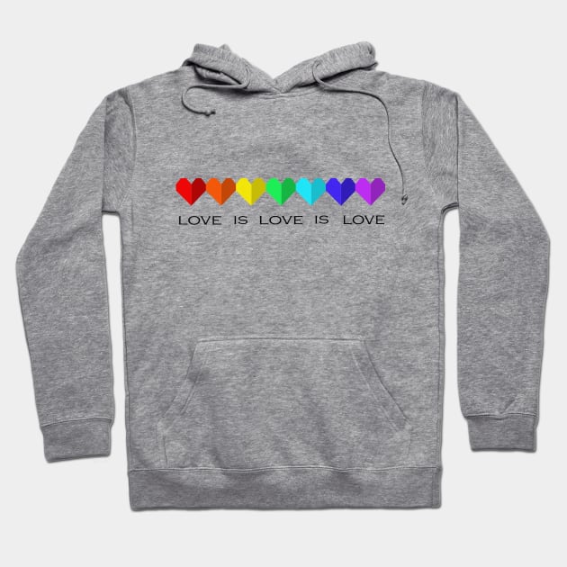 Rainbow Heart Hoodie by art by Susmita